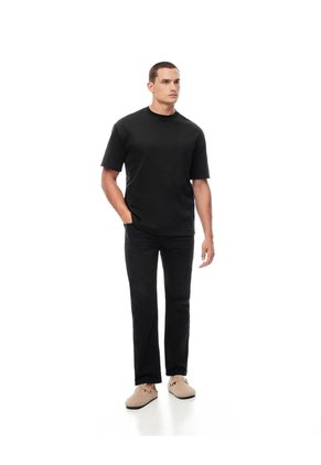 Camiseta Regular Negra Hombre Negro