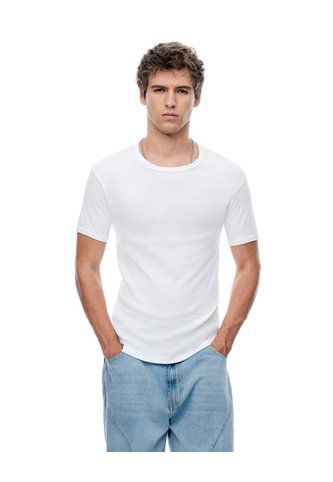 Camiseta Slim Algodón Blanca Hombre Blanco Gef
