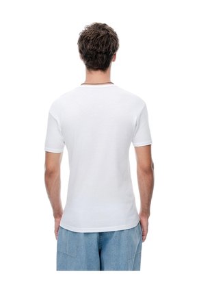 Camiseta Slim Algodón Blanca Hombre Blanco