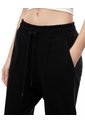 Jogger Tiro Medio Algodón Negro Mujer Negro de Gef