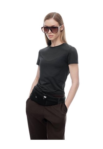 Camiseta Deportiva Secado Rápido Negra Mujer Negro Gef