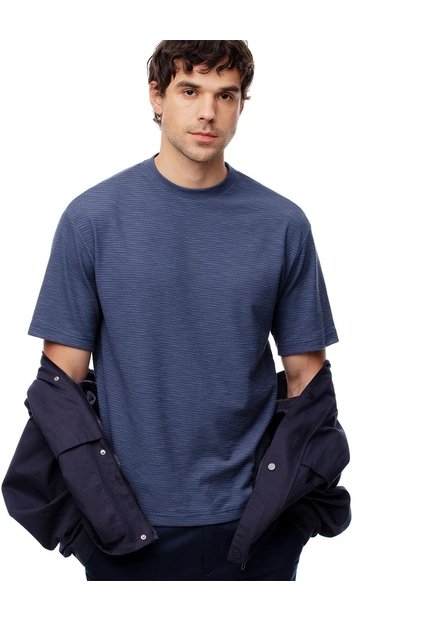 Camiseta Oversize Azul Hombre Azul