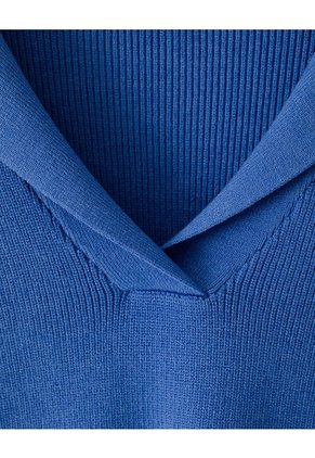 Chaleco Oversize Tejido Azul Mujer Azul