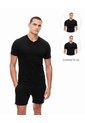 Camiseta Slim Algodón Jersey X2unds Negra Hombre Negro de Gef