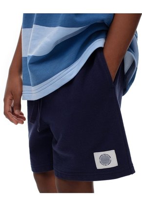 Bermuda Regular Algodón Azul Niño Azul