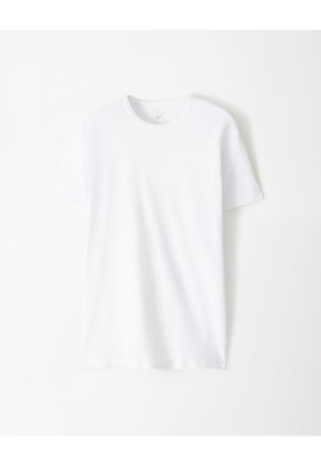 Camiseta Slim Algodón Blanca Hombre Blanco