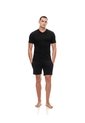 Camiseta Slim Algodón Jersey X2unds Negra Hombre Negro de Gef