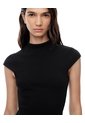 Vestido Largo Slim Algodón Negro Mujer Negro de Gef