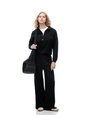 Pantalón Tiro Alto Negro Mujer Negro de Gef