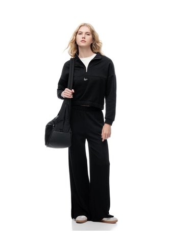 Pantalón Tiro Alto Negro Mujer Negro Gef
