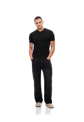 Camiseta Slim Algodón Jersey X2unds Negra Hombre Negro