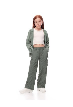 Cargo Parachute Tiro Medio Verde Niña Verde
