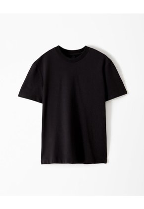 Camiseta Oversize Algodón Negra Hombre Negro
