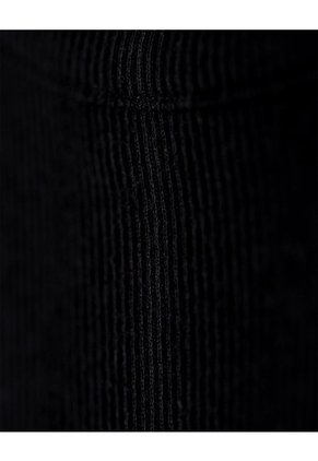 Vestido Largo Slim Algodón Negro Mujer Negro