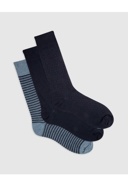 Media Hombre Largas Pack X3 Surtido