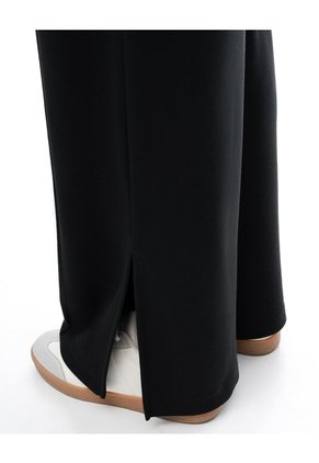 Pantalón Tiro Alto Negro Mujer Negro
