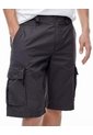 Bermuda Cargo Regular Drill Algodón Gris Hombre Gris de Gef