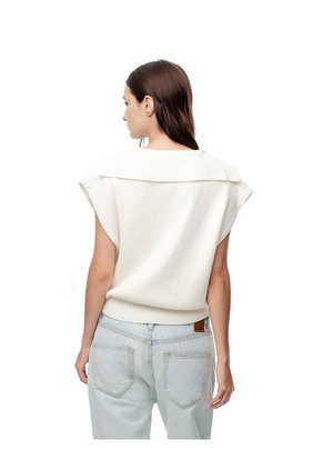 Chaleco Oversize Tejido Nlanco Mujer Blanco