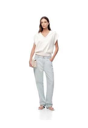 Chaleco Oversize Tejido Nlanco Mujer Blanco