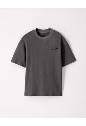 Camiseta Regular Algodón Gris Niño Gris