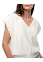 Chaleco Oversize Tejido Nlanco Mujer Blanco de Gef
