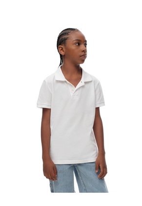 Polo Regular Algodón Blanca Niño Blanco