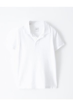 Polo Regular Algodón Blanca Niño Blanco
