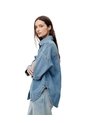 Chaqueta Denim Overshirt índigo Medio Mujer Azul Oscuro de Gef