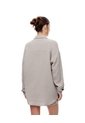 Camisa Relax Manga Larga Algodón Taupe Mujer Marron Claro de Gef