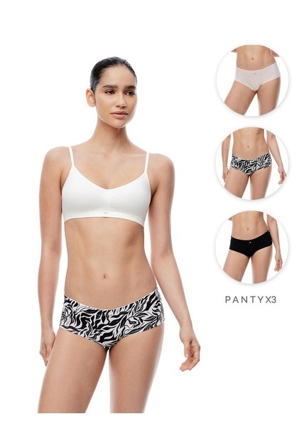 Panty Cachetero Algodón Tiro Medio X3unds Surtido Mujer Multicolor