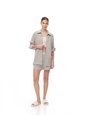 Camisa Relax Manga Larga Algodón Taupe Mujer Marron Claro de Gef