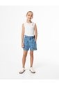 Short Cargo Tiro Alto Denim índigo Medio Niña Azul Oscuro de Gef