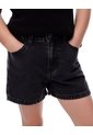Short Tiro Medio Denim Negro Niña Azul de Gef