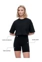 Biker Deportivo Seamless Negro Mujer Negro de Gef