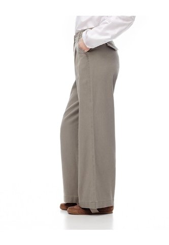 Pantalón Wide Leg Tiro Alto Denim Verde Mujer Verde Gef