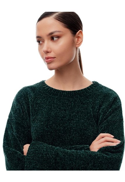 Suéter Oversize Verde Mujer Verde