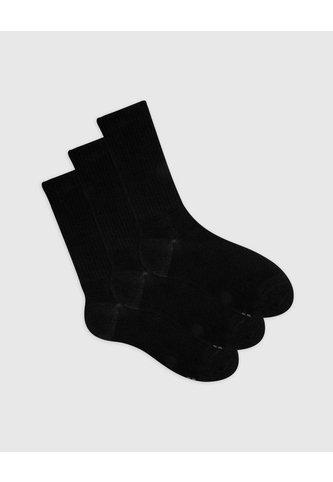 Medias Hombre Largas Algodón Pack X3 Negras Gef