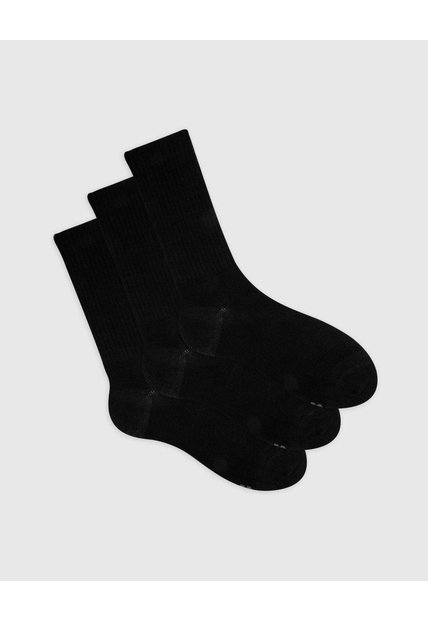 Medias Hombre Largas Algodón Pack X3 Negras