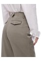Pantalón Wide Leg Tiro Alto Denim Verde Mujer Verde de Gef