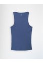 Camiseta Esqueleto Slim Rib Algodón Azul Mujer Azul de Gef