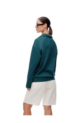 Camibuzo Tipo Polo Oversize Verde Mujer Verde