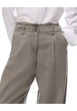 Pantalón Wide Leg Tiro Alto Denim Verde Mujer Verde de Gef
