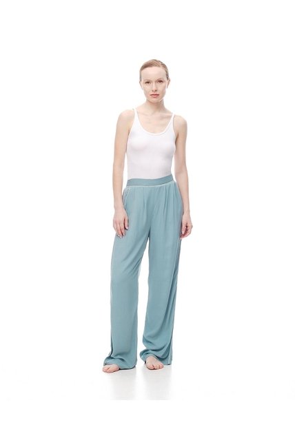 Pantalón De Pijama Azul Mujer Verde