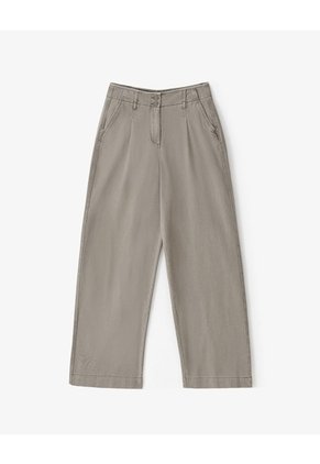 Pantalón Wide Leg Tiro Alto Denim Verde Mujer Verde