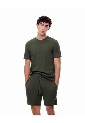 Bermuda Relax Algodón Verde Hombre Verde