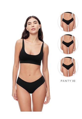 Panty Cachetero Tiro Medio Invisible X3unds Surtido Mujer Multicolor Gef
