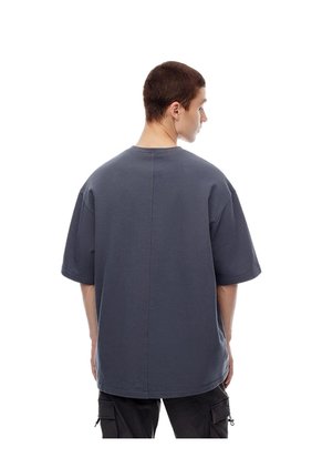 Camiseta Oversize Algodón Gris Hombre Gris