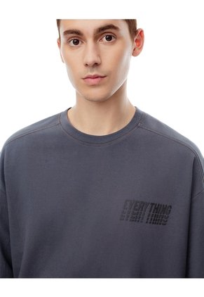 Camiseta Oversize Algodón Gris Hombre Gris