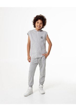 Chaleco Regular Algodón Gris Niño Gris