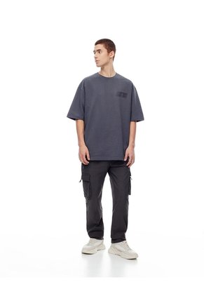 Camiseta Oversize Algodón Gris Hombre Gris